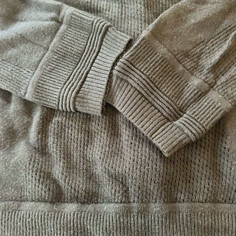 lululemon🍋 athletica Black Hooded Cardigan Lightweight Size 10 - Picture 5 of 6